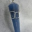 Angelite Pendants - Wire Wrapped Faceted Points - Silver Plated