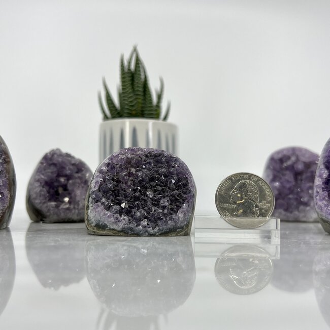 Amethyst Druzy (A Grade) - Flat Cut Base (Small) - Rough Raw Natural