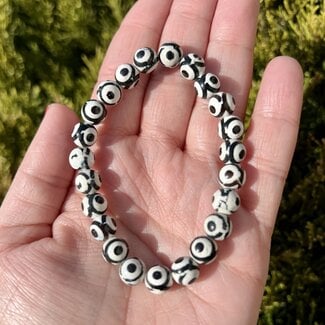Tibetan Agate (Black Eye) Bracelets - 8mm Tibetan Agate (Black Eye) Bracelets - 8mm