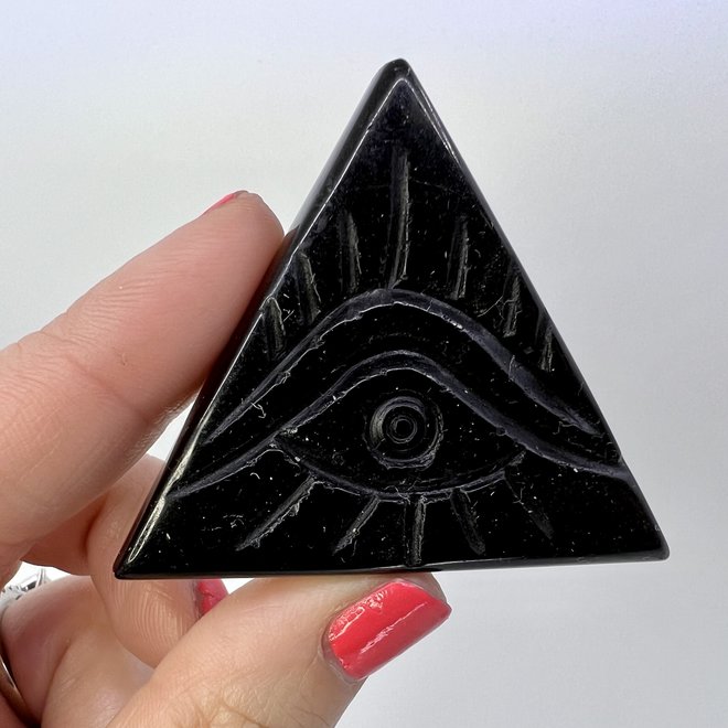 Black Obsidian Triangle Evil Eye-2"