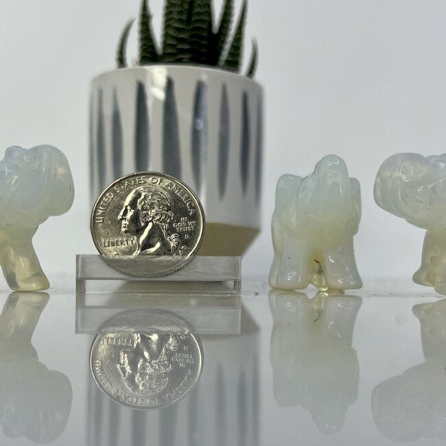 Opalite Elephants - Small 1.5" Carving Animal