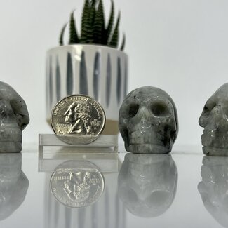 Labradorite Skull - Small 1.25" Carvings Figurines
