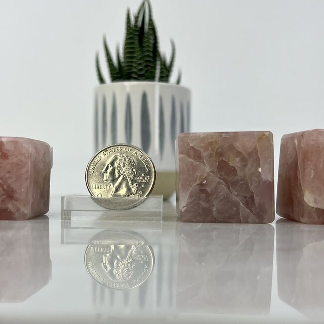 Rose Quartz Cubes Large