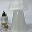 Selenite (Satin Spar Gypsum) Mushroom Lamp Light - 6"  (Cord & Bulb Included)