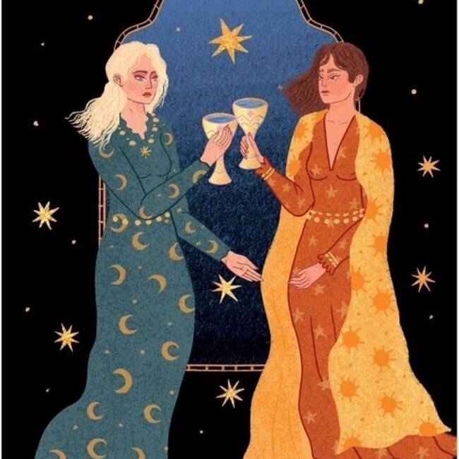 Zodiac Tarot in a Tin Pocket Cards Deck