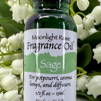 Sage Fragrance Oils - 15ml - Aroma Lamp Potpourri Diffuser - Midnight Wild Rose