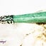 Green Aventurine Pendulum-Silver Capped Filigree Dowsing Faceted Point Divination-Silver Chain-Crystal Gemstone
