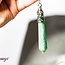 Green Aventurine Pendulum-Silver Capped Filigree Dowsing Faceted Point Divination-Silver Chain-Crystal Gemstone