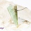 Green Aventurine Pendulums - Dowsing Hexagonal Faceted Cone Point Divination - Silver Chain Crystal Gemstone