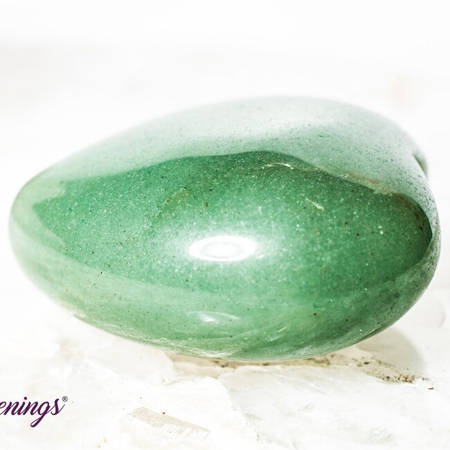 Green Aventurine Puffy Hearts - Medium (1.5")