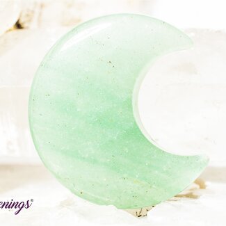 Green Aventurine Crescent Moon - Medium