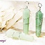 Green Aventurine Pendants - Wire Wrapped Faceted Points - Silver Plated