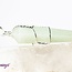 Green Aventurine Pendants - Wire Wrapped Faceted Points - Silver Plated