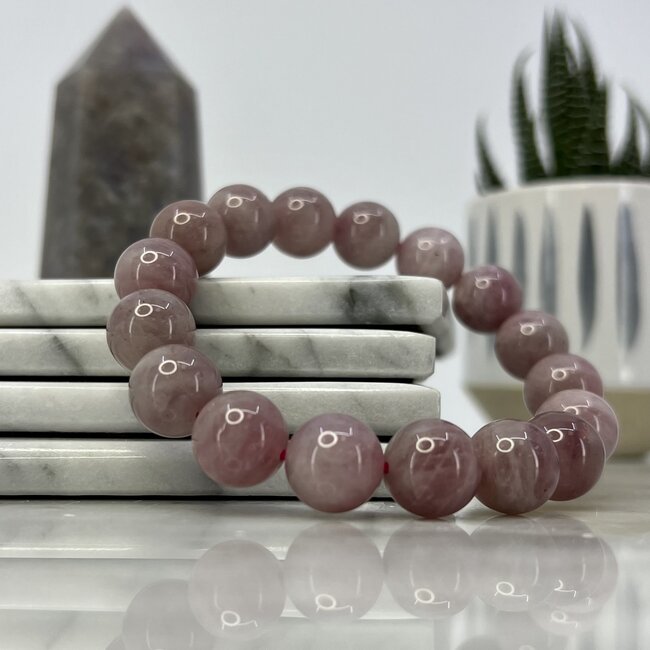 Purple Lavender Rose Quartz Bracelets - 9 - 11 mm