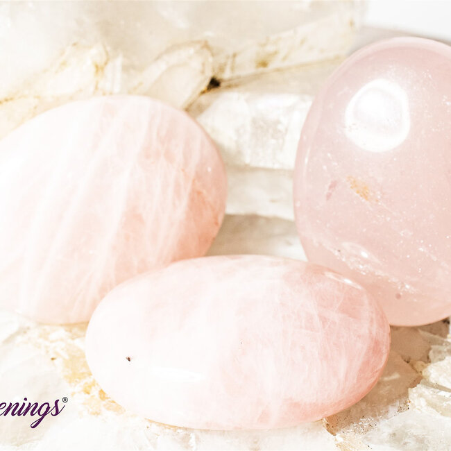 Rose Quartz - Palm Pillow Pocket Stones