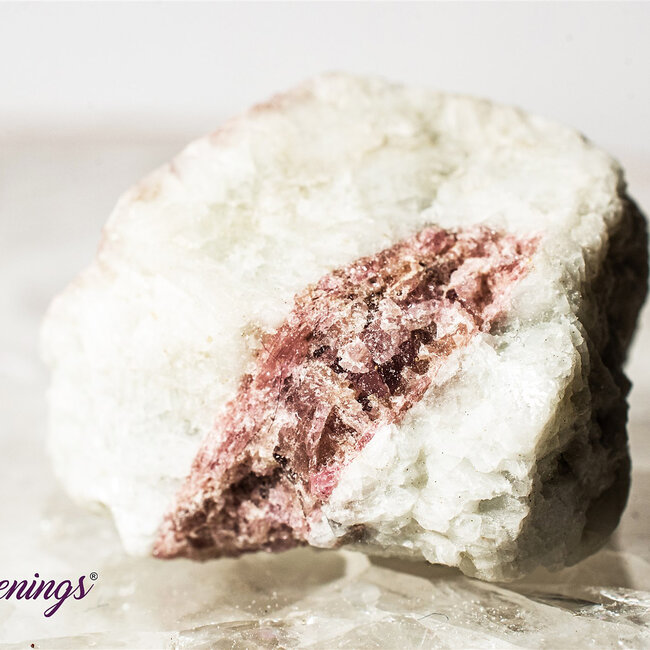 Pink Ruby Red (Rubellite) Tourmaline in Quartz Matrix - Rough Raw Natural