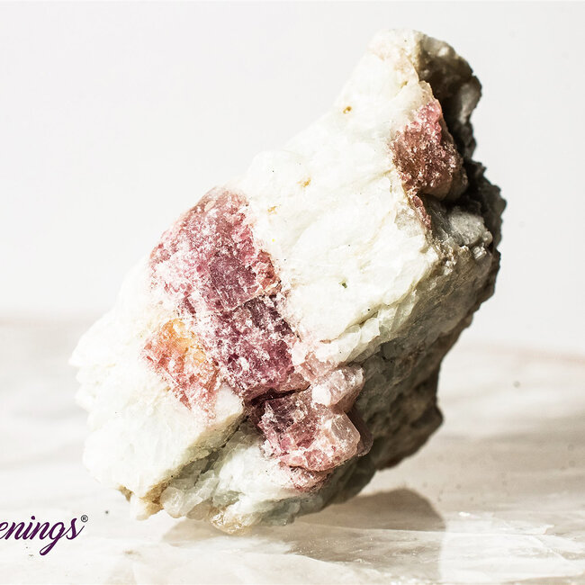 Pink Ruby Red (Rubellite) Tourmaline in Quartz Matrix - Rough Raw Natural