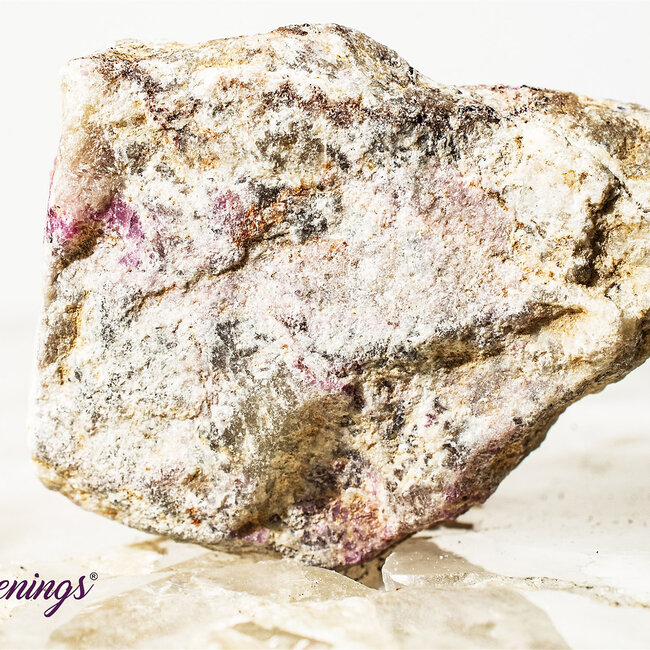 Pink Ruby Red (Rubellite) Tourmaline in Quartz Matrix - Rough Raw Natural