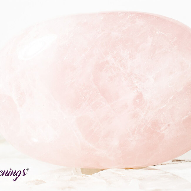 Rose Quartz Palm Pillow Pocket Stone - Large Gallet