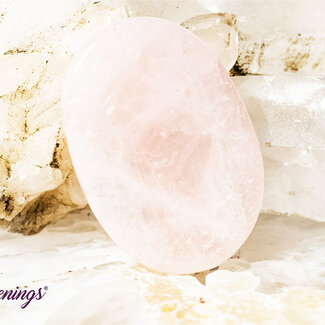 Rose Quartz Worry (Thumb Fidget Relaxation Pocket) Stones - Oval Medium