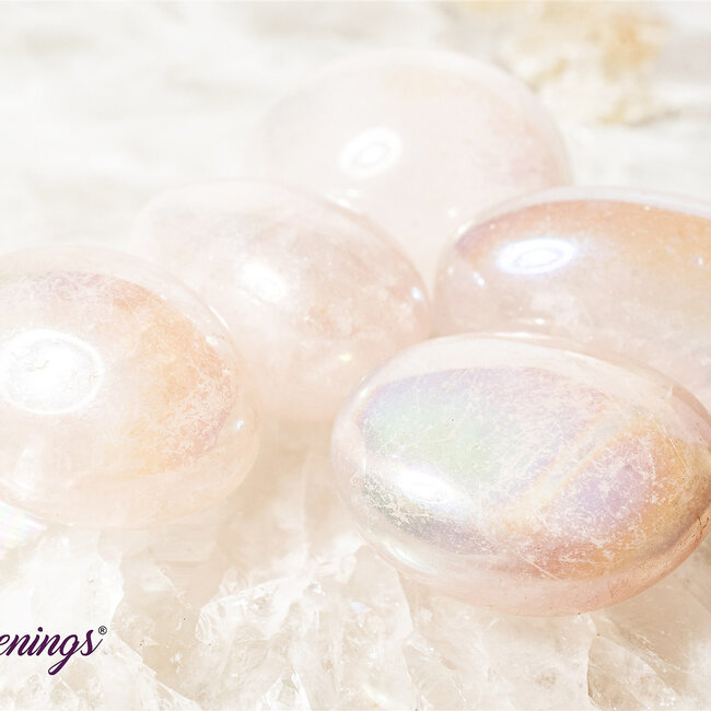 Pink Aura Rose Quartz - Large Tumbled