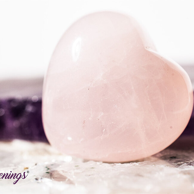 Rose Quartz Hearts - Mini