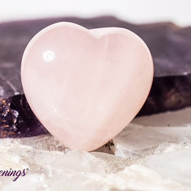 Rose Quartz Hearts - Mini
