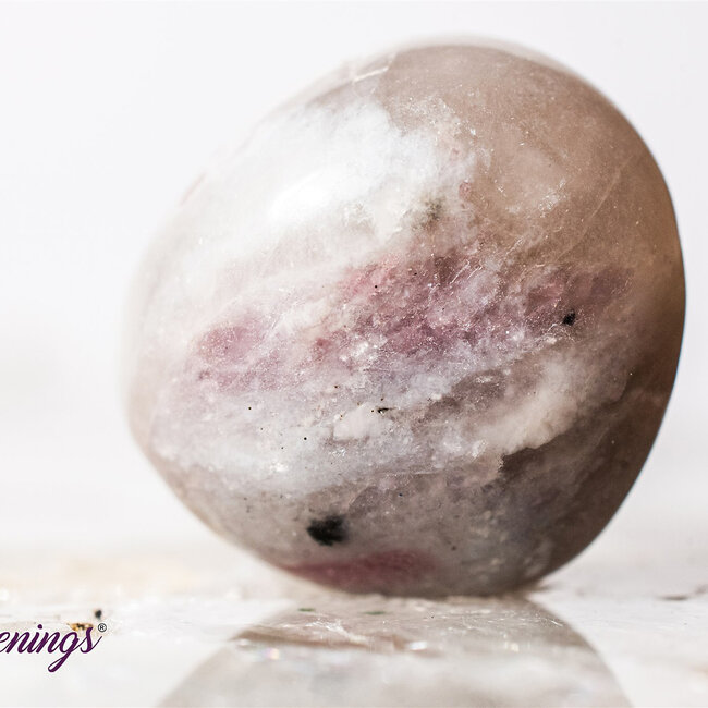 Pink Ruby Red (Rubellite) Tourmaline in Lepidolite (Unicorn Stone)- Tumbled Smooth