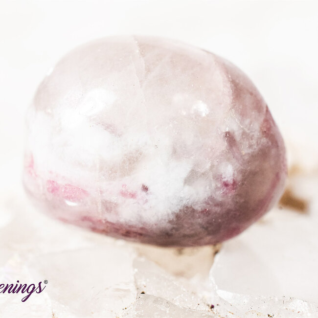 Pink Ruby Red (Rubellite) Tourmaline in Lepidolite (Unicorn Stone)- Tumbled Smooth