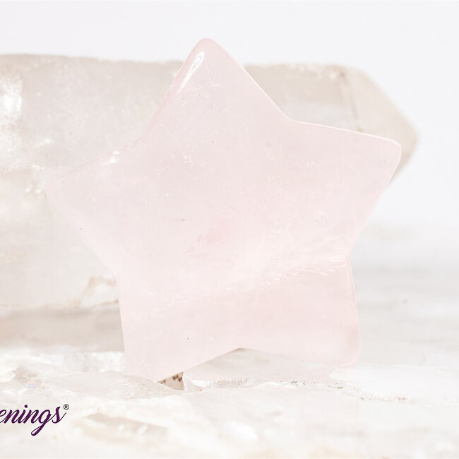 Rose Quartz Stars - Medium Carving