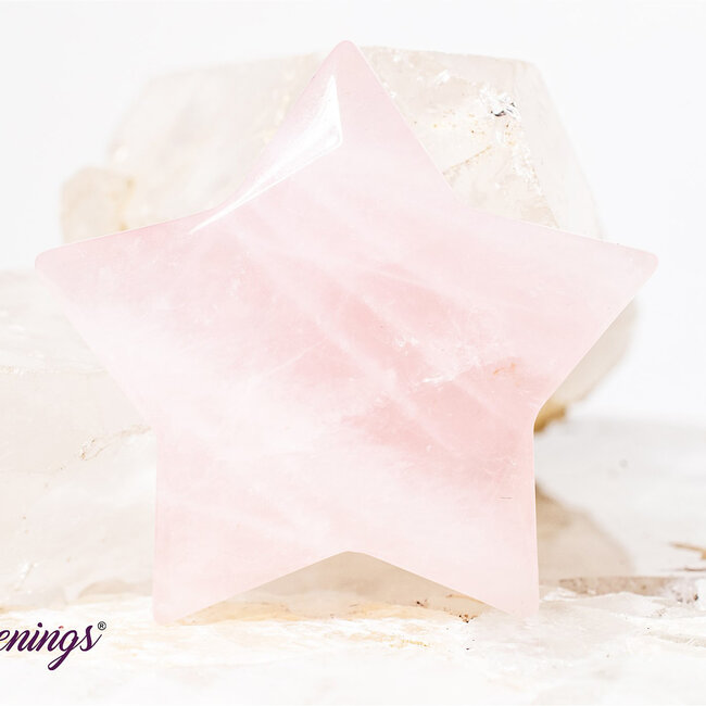 Rose Quartz Star- Large 2"