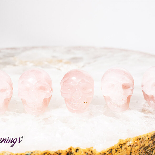 Rose Quartz Skulls - Mini