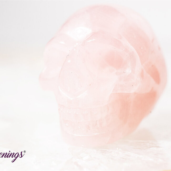Rose Quartz Skull- Mini