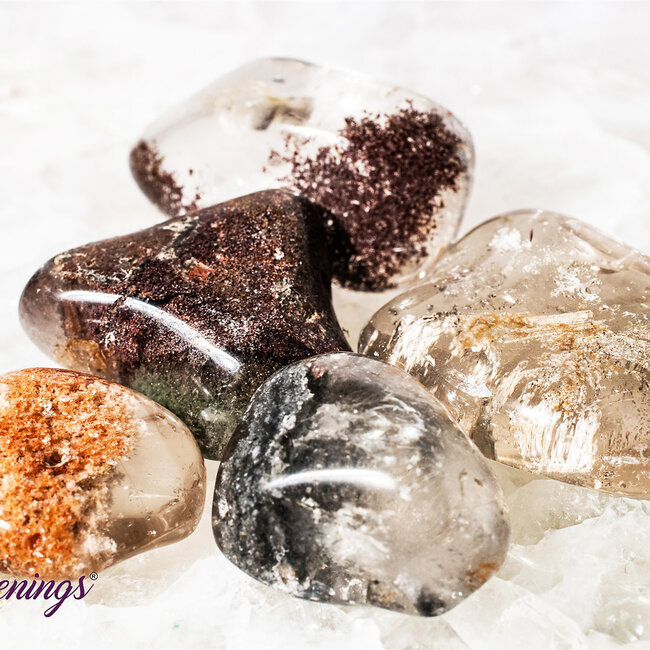 Lodolite (Ghost Garden Landscape) Quartz - Tumbled (Ladolite Chlorite Scenic)