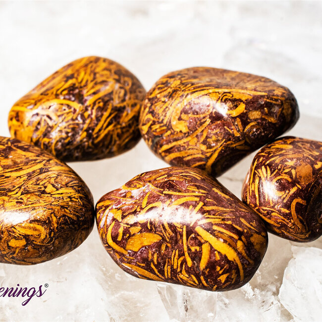 Arabic Miriam Jasper (Calligraphy Script Stone) - Tumbled