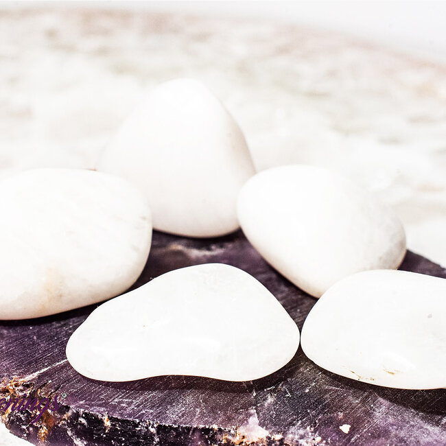 Milky Snow White Quartz - Tumbled