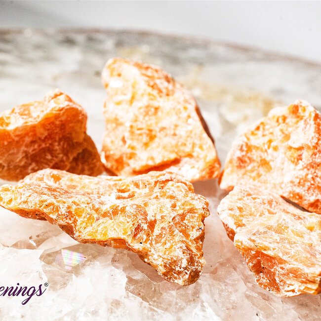Dark Orange Calcite - Rough Raw Natural