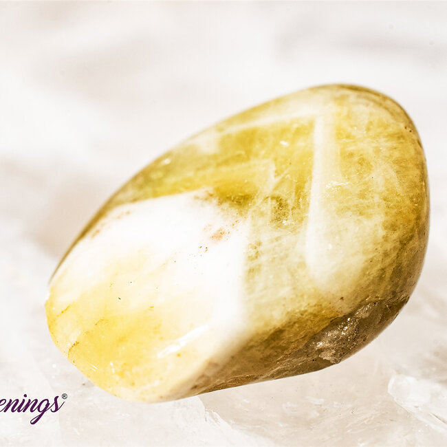 Chevron Prasiolite (Green Amethyst) - Tumbled