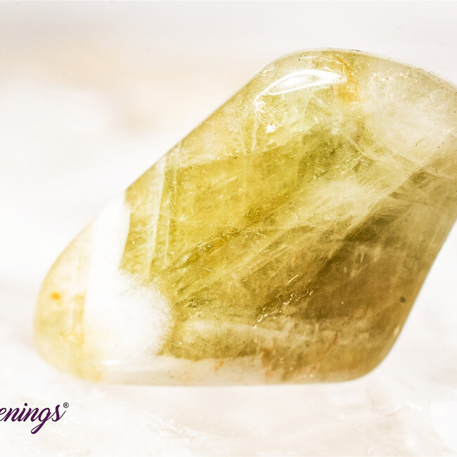 Chevron Prasiolite (Green Amethyst) - Tumbled