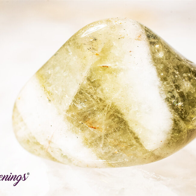 Chevron Prasiolite (Green Amethyst) - Tumbled