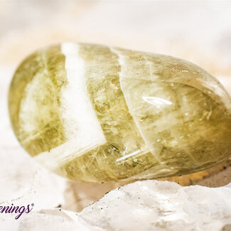Chevron Prasiolite (Green Amethyst) - Tumbled