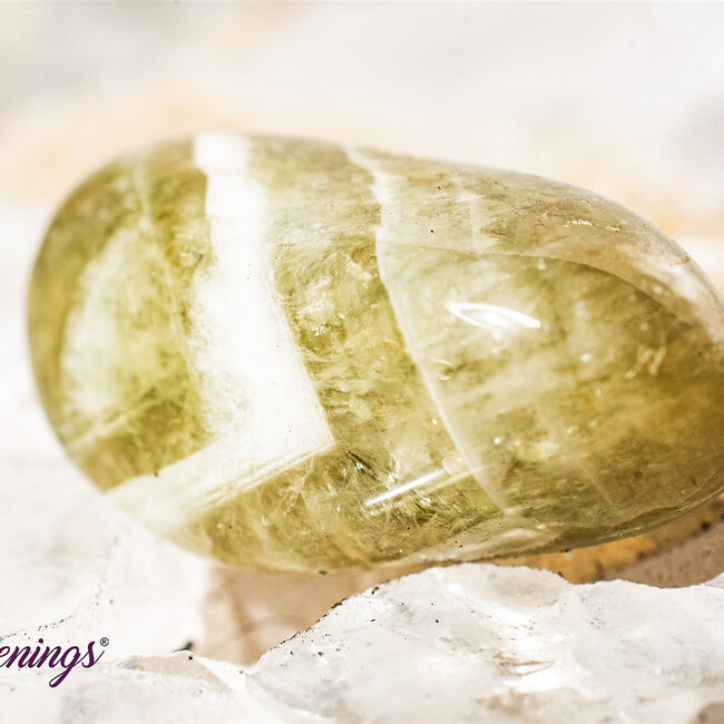 Chevron Prasiolite (Green Amethyst) - Tumbled