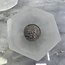 Selenite (Satin Spar Gypsum) Charging Bowl Dish - 2.5 - 3" Hexagon Small