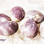 Pink Ruby Red (Rubellite) Tourmaline in Lepidolite (Unicorn Stone)- Tumbled Smooth