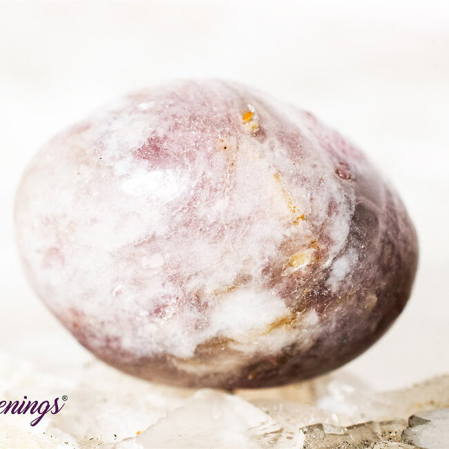 Pink Ruby Red (Rubellite) Tourmaline in Lepidolite (Unicorn Stone)- Tumbled Smooth