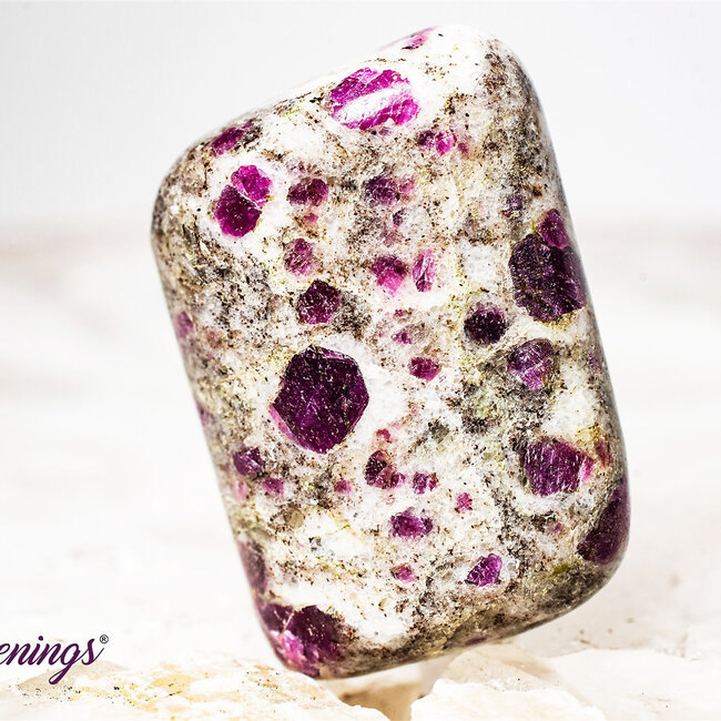 Ruby in Albite - Tumbled