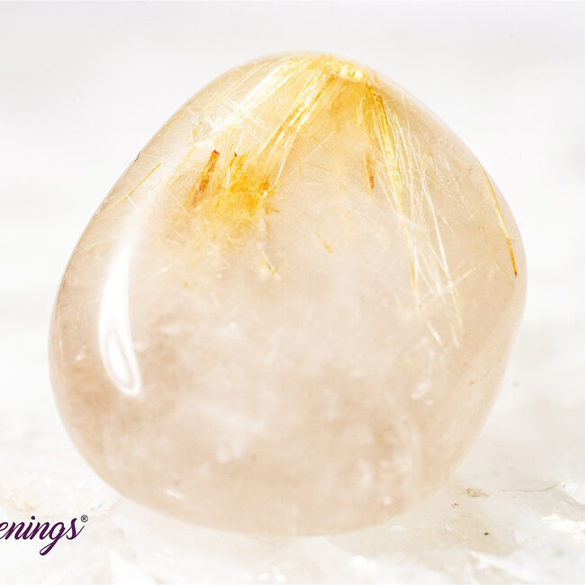 Gold (Golden Rutile Angel Venus Hair) Rutilated Quartz - Tumbled Smooth