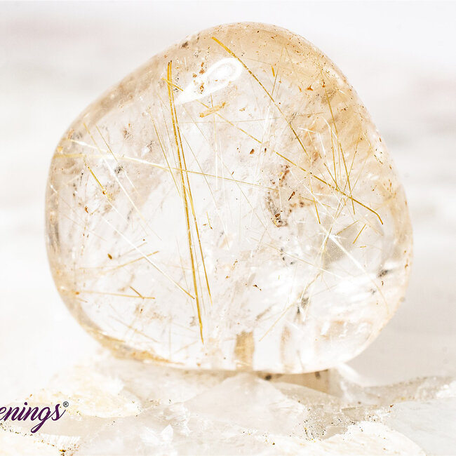 Gold (Golden Rutile Angel Venus Hair) Rutilated Quartz - Tumbled Smooth