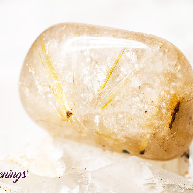 Gold (Golden Rutile Angel Venus Hair) Rutilated Quartz - Tumbled Smooth