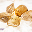 Gold (Golden Rutile Angel Venus Hair) Rutilated Quartz Smoky (Smokey) Quartz - Gold Rutile Tumbled